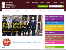Tablet Screenshot of plunketcollege.ie